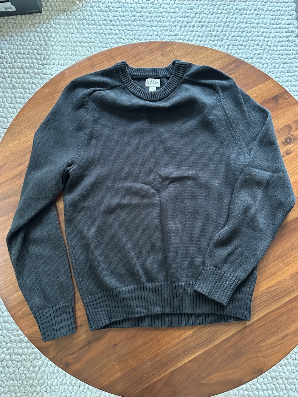 J. Crew Men's black Crewneck Sweater